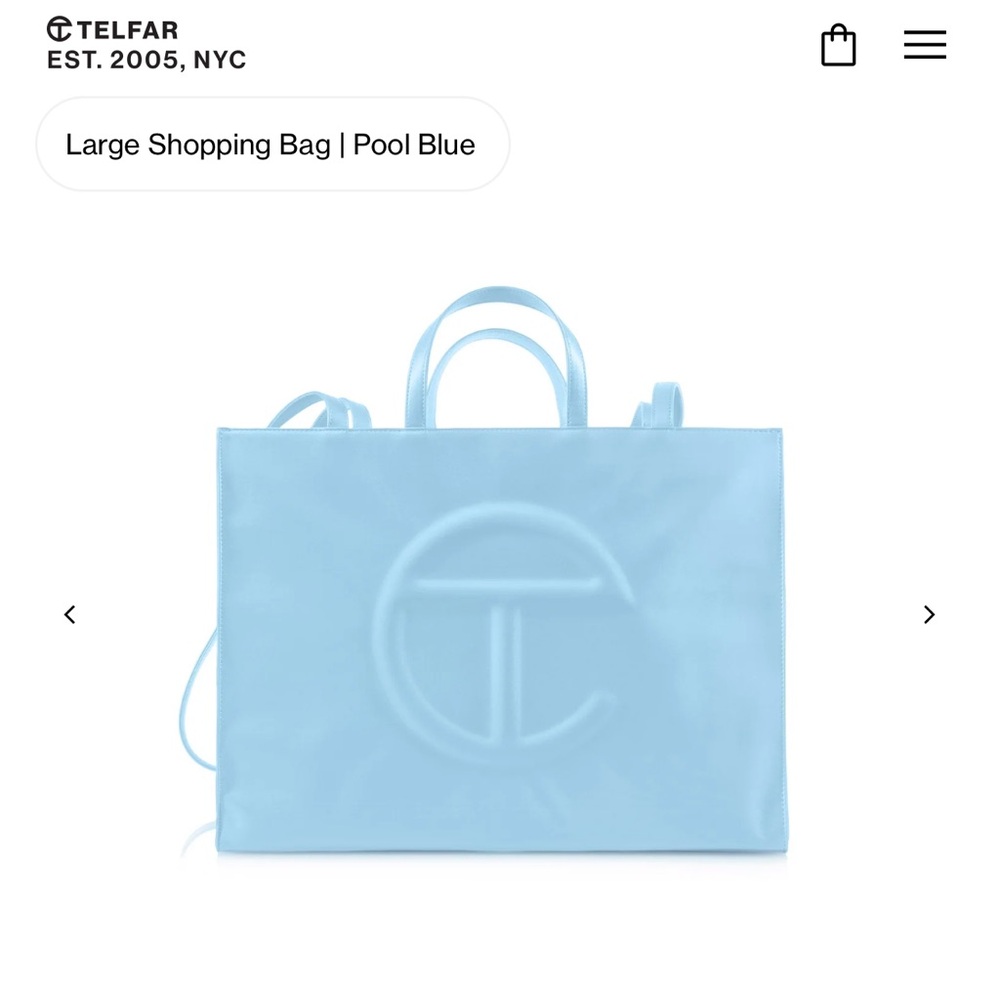 Telfar Large shopping bag in pool blue